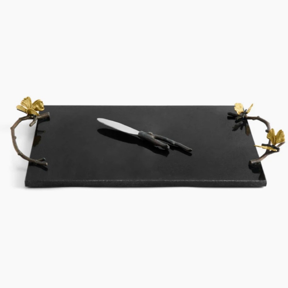Michael Aram Butterfly Ginkgo Cheese Board with Knife